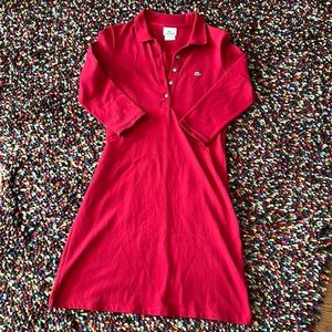Women’s Size 38 Red Lacoste Polo Dress
